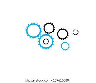gray gears for cooperation or teamwork symbolism - Vector
