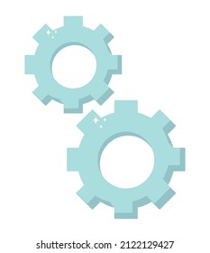 gray gears design over white