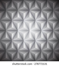 Gray Geometric abstract low-poly paper background. Vector illustration EPS 10