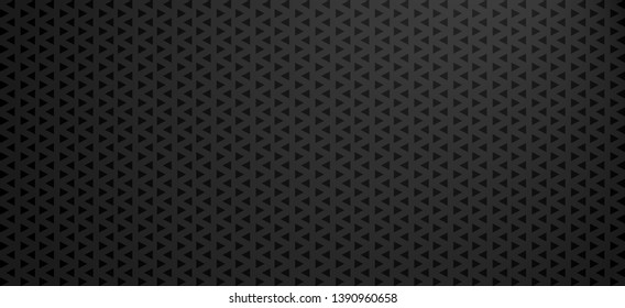 Gray geometric background grid of black triangles. Modern dark abstract vector texture.
