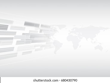 Gray geometric background with map Business template some Elements of this image furnished by NASA