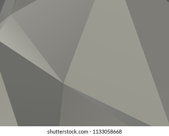 Gray geometric background with triangles of different shapes and scales. Wave Triangulation pattern. Low polygon. Vector illustration. Rectangular, horizontal