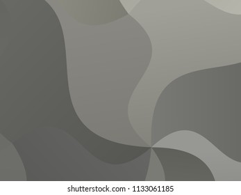 Gray geometric background with triangles of different shapes and scales. Wave Triangulation pattern. Low polygon. Vector illustration. Rectangular, horizontal
