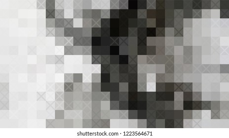 Gray geometric design, gray abstract background, vector halftone design. Gray background, geometric square, square texture. Decorative web layout or poster, banner. EPS 10 Vector