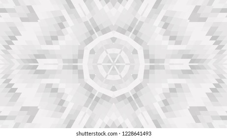 Gray geometric design, gray abstract background. Mosaic of a vector kaleidoscope, vector halftone design. Gray background texture. Decorative web layout or poster, banner. EPS 10 Vector
