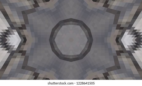 Gray geometric design, gray abstract background. Mosaic of a vector kaleidoscope, vector halftone design. Gray background texture. Decorative web layout or poster, banner. EPS 10 Vector
