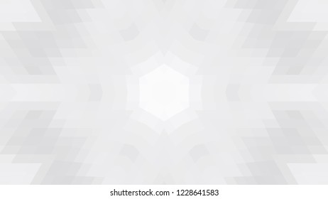 Gray geometric design, gray abstract background. Mosaic of a vector kaleidoscope, vector halftone design. Gray background texture. Decorative web layout or poster, banner. EPS 10 Vector