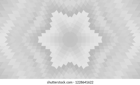 Gray geometric design, gray abstract background. Mosaic of a vector kaleidoscope, vector halftone design. Gray background texture. Decorative web layout or poster, banner. EPS 10 Vector
