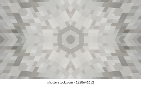 Gray geometric design, gray abstract background. Mosaic of a vector kaleidoscope, vector halftone design. Gray background texture. Decorative web layout or poster, banner. EPS 10 Vector