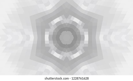 Gray geometric design, gray abstract background. Mosaic of a vector kaleidoscope, vector halftone design. Gray background texture. Decorative web layout or poster, banner. EPS 10 Vector