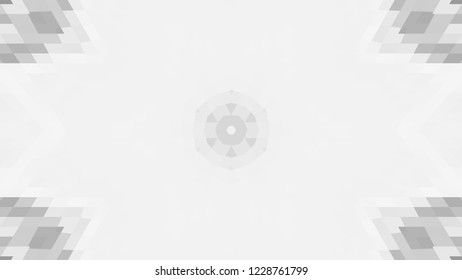 Gray geometric design, gray abstract background. Mosaic of a vector kaleidoscope, vector halftone design. Gray background texture. Decorative web layout or poster, banner. EPS 10 Vector