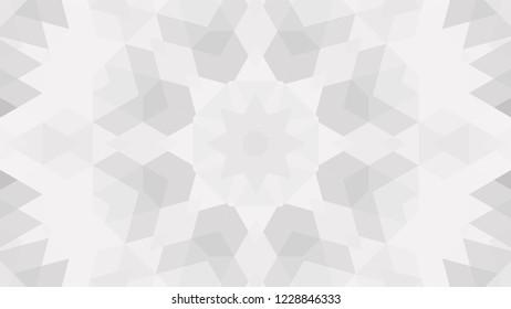 Gray geometric design, gray abstract background. Mosaic of a vector kaleidoscope, vector halftone design. Gray background texture. Decorative web layout or poster, banner. EPS 10 Vector