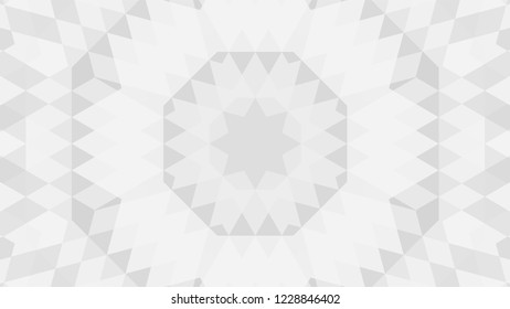 Gray geometric design, gray abstract background. Mosaic of a vector kaleidoscope, vector halftone design. Gray background texture. Decorative web layout or poster, banner. EPS 10 Vector