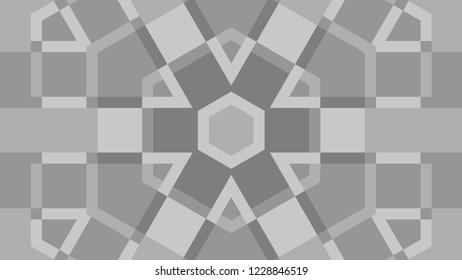 Gray geometric design, gray abstract background. Mosaic of a vector kaleidoscope, vector halftone design. Gray background texture. Decorative web layout or poster, banner. EPS 10 Vector