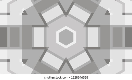 Gray geometric design, gray abstract background. Mosaic of a vector kaleidoscope, vector halftone design. Gray background texture. Decorative web layout or poster, banner. EPS 10 Vector