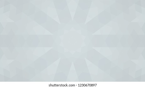 Gray geometric design, gray abstract background. Mosaic of a vector kaleidoscope, vector halftone design. Gray background texture. Decorative web layout or poster, banner. EPS 10 Vector