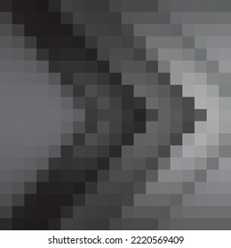 Gray geometric design element. Vector illustration in polygonal style. Pixel.