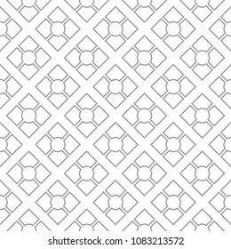 Gray geometric design on white background. Seamless pattern for web, textile and wallpapers