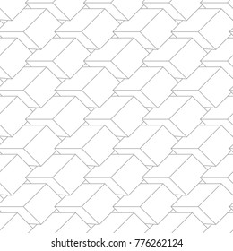 Gray geometric design on white background. Seamless pattern for web, textile and wallpapers