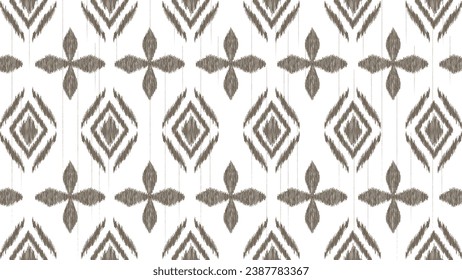 Diseño de textura geométrica geométrica de ikat. línea de patrón de moda textil ikat patrón sin fisuras y textura textura de tela batik asiática fondo de fondo de papel de pared hindú geometría. Arte de ikat abstracto étnico.