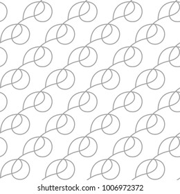 Gray geometric ornament on white background. Seamless pattern for web, textile and wallpapers