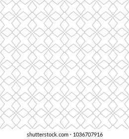 Gray geometric ornament on white background. Seamless pattern for web, textile and wallpapers