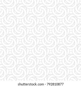 Gray geometric ornament on white background. Seamless pattern for web, textile and wallpapers