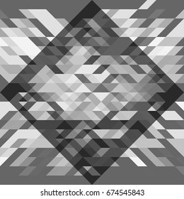Gray geometric pattern. Abstract vector background. For banner, poster, card, web design