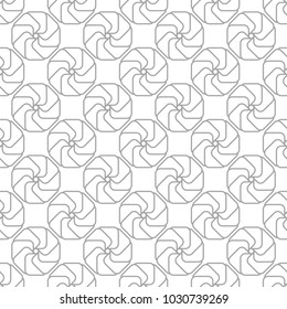 Gray geometric print on white background. Seamless pattern for web, textile and wallpapers
