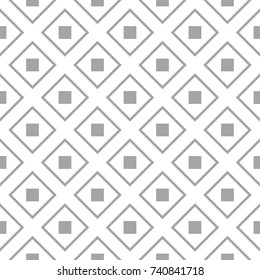 Gray geometric print on white background. Seamless pattern for web, textile and wallpapers