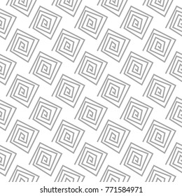 Gray geometric seamless pattern on white background. Ornament for web, textile and wallpapers