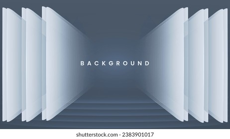 Gray geometric shining background. white and silver rectangles