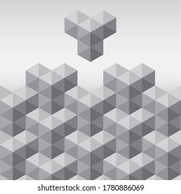 Gray geometric texture of triangles