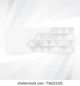 Gray geometric triangles banner abstract background vector illustration.