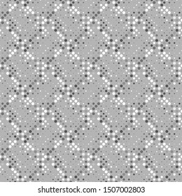 Gray geometrical dot pattern background - abstract vector illustration