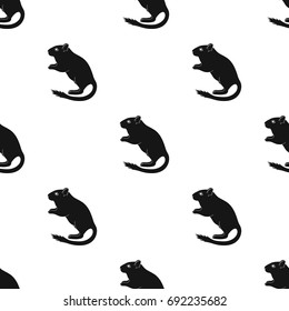Gray gerbil.Animals single icon in black style vector symbol stock illustration web.