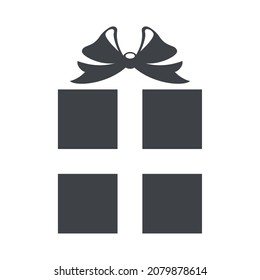gray gift present isolated icon