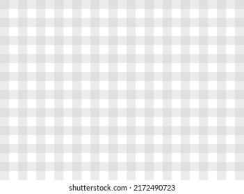 Gray gingham fabric square checkered seamless pattern texture background vector illustration