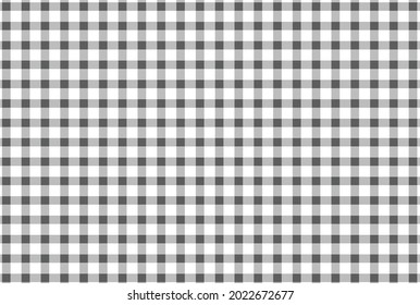 Gray gingham Pattern Background. Texture from plaid, tablecloths, clothes and other textile products, vector illustration