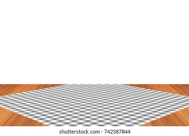 Gray Gingham pattern. Texture from rhombus/squares for - plaid, tablecloths, clothes, shirts, dresses, paper, bedding, blankets, quilts and other textile products. Vector illustration.