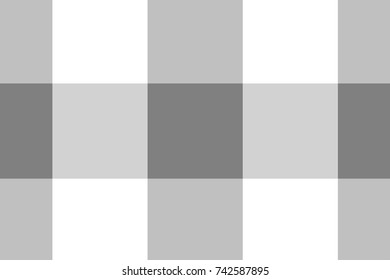 Gray Gingham pattern. Texture from rhombus/squares for - plaid, tablecloths, clothes, shirts, dresses, paper, bedding, blankets, quilts and other textile products. Vector illustration.