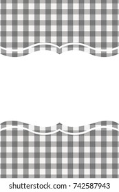 Gray Gingham pattern. Texture from rhombus/squares for - plaid, tablecloths, clothes, shirts, dresses, paper, bedding, blankets, quilts and other textile products. Vector illustration.