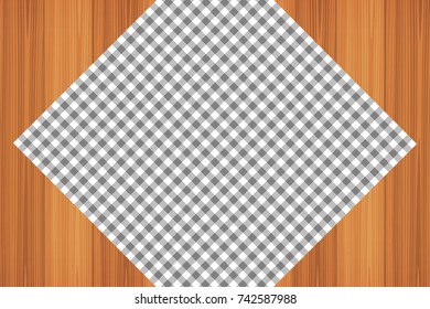 Gray Gingham pattern. Texture from rhombus/squares for - plaid, tablecloths, clothes, shirts, dresses, paper, bedding, blankets, quilts and other textile products. Vector illustration.
