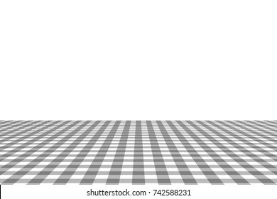 Gray Gingham pattern. Texture from rhombus/squares for - plaid, tablecloths, clothes, shirts, dresses, paper, bedding, blankets, quilts and other textile products. Vector illustration.