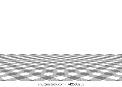 Gray Gingham pattern. Texture from rhombus/squares for - plaid, tablecloths, clothes, shirts, dresses, paper, bedding, blankets, quilts and other textile products. Vector illustration.