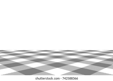 Gray Gingham pattern. Texture from rhombus/squares for - plaid, tablecloths, clothes, shirts, dresses, paper, bedding, blankets, quilts and other textile products. Vector illustration.
