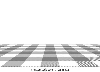 Gray Gingham pattern. Texture from rhombus/squares for - plaid, tablecloths, clothes, shirts, dresses, paper, bedding, blankets, quilts and other textile products. Vector illustration.