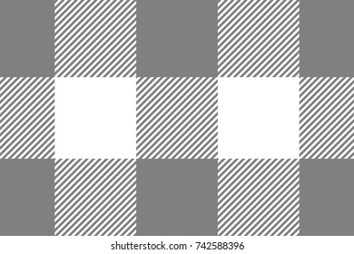 Gray Gingham pattern. Texture from rhombus/squares for - plaid, tablecloths, clothes, shirts, dresses, paper, bedding, blankets, quilts and other textile products. Vector illustration.