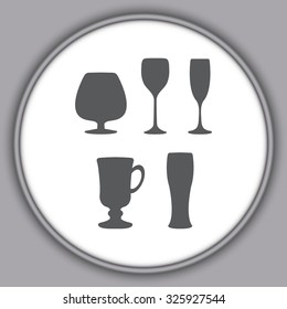Gray Glass set or collection