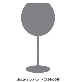 Gray Glass Of Wine Icon 